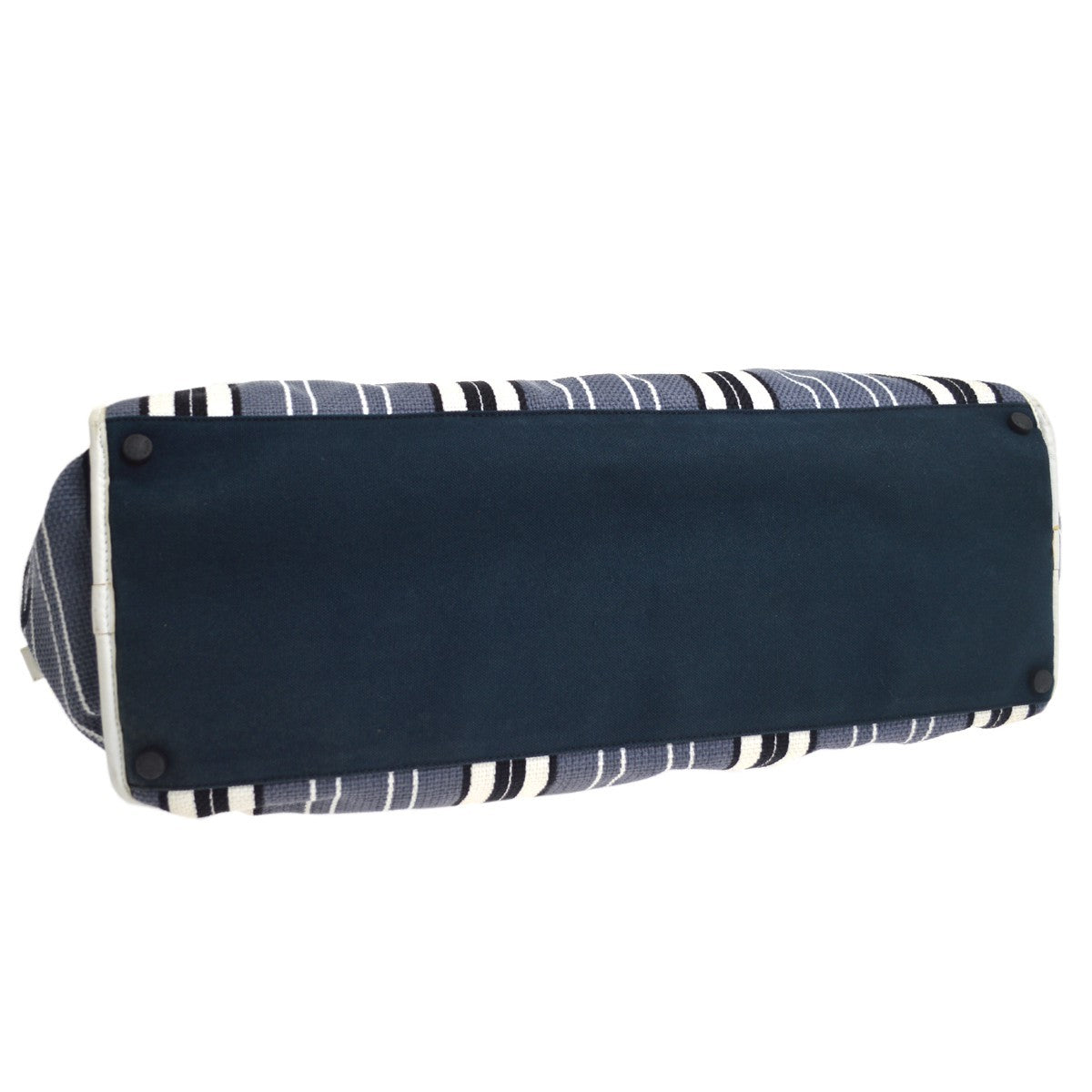Chanel Vintage Pocket Striped Canvas, Multicolour, Canvas, Tote Bag
