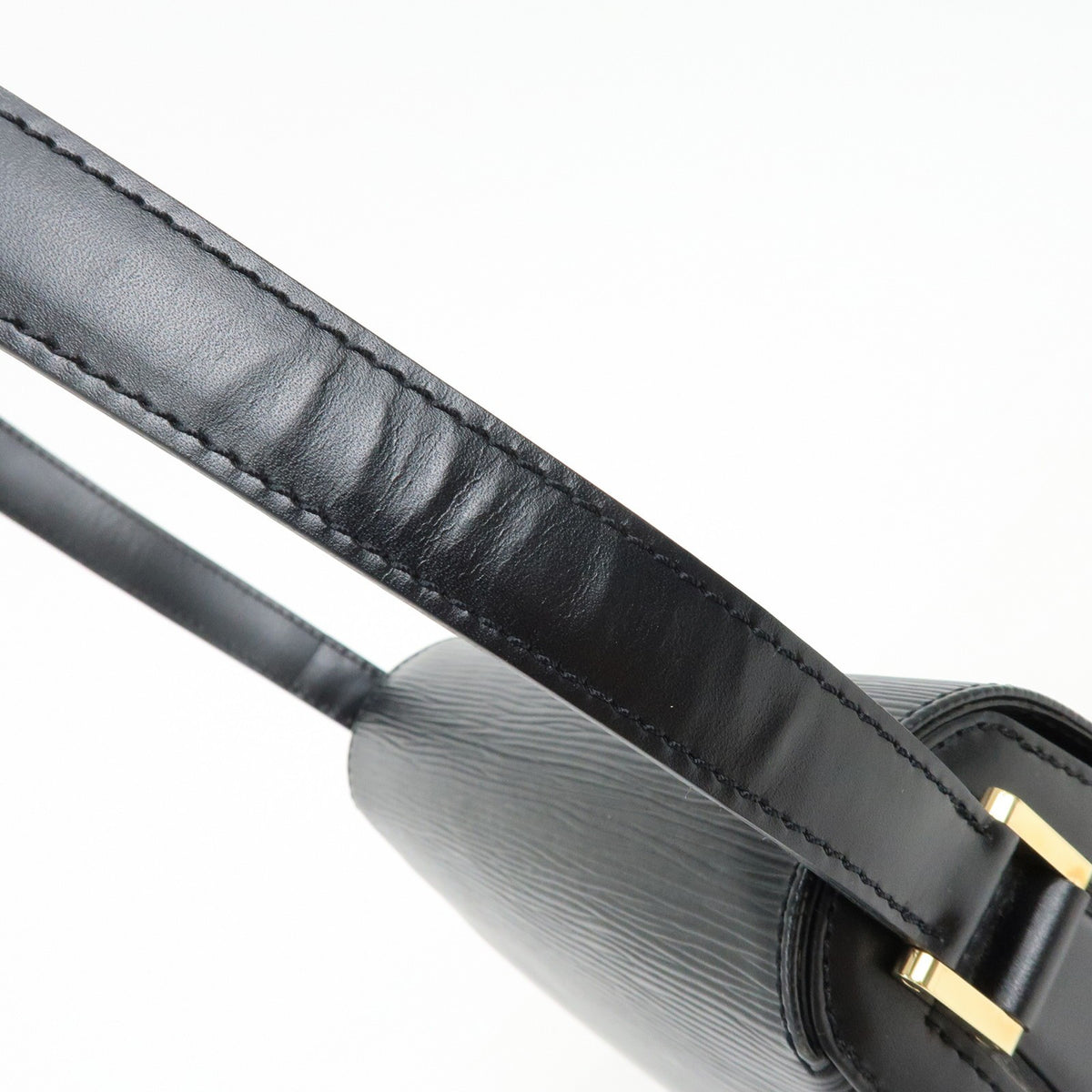 Louis Vuitton Buci Epi Leather, Black, Leather, Handbag