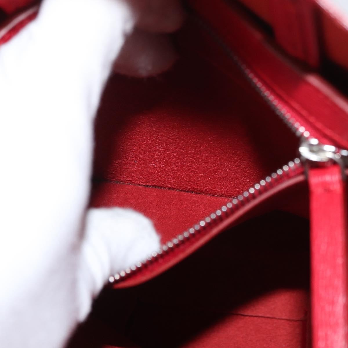 Celine Vertical Cabas Leather, Red, Leather, Tote Bag