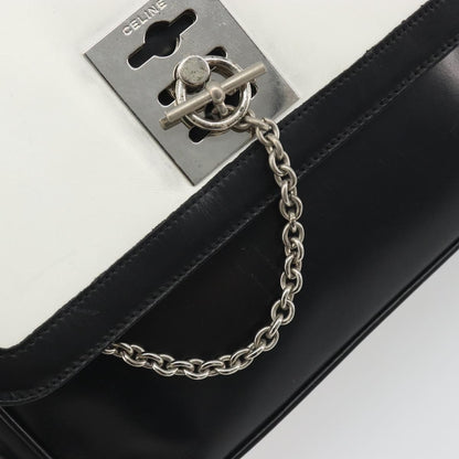 Celine Vintage Leather, White, Leather, Shoulder Bag