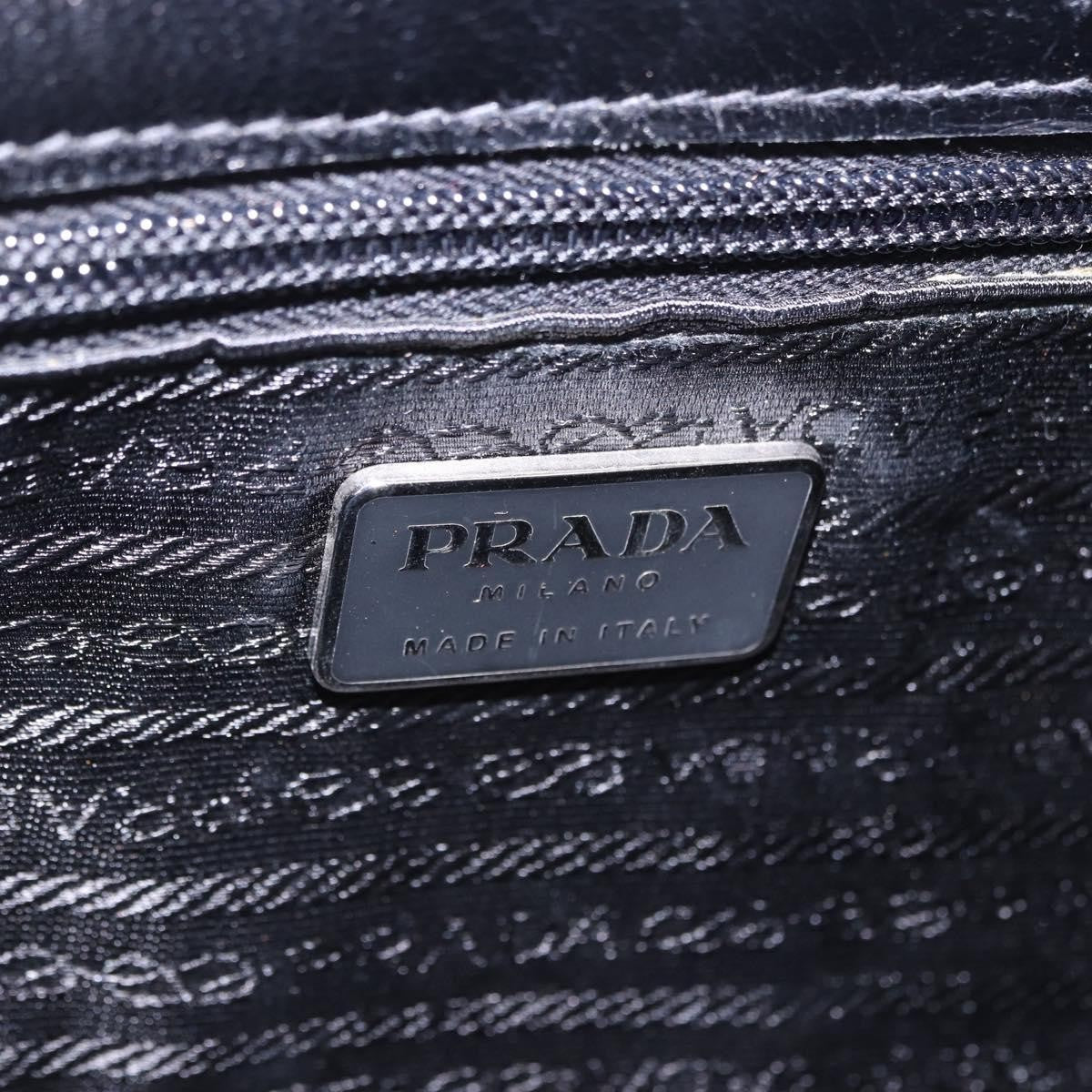 Prada Chain Shoulder Leather, Black, Leather, Shoulder Bag