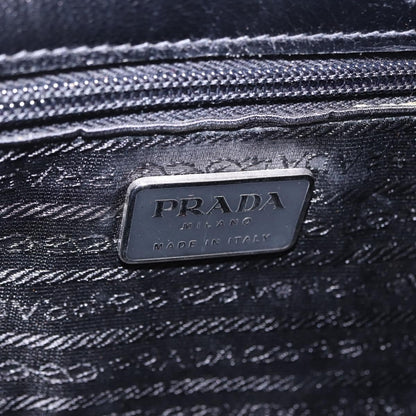 Prada Chain Shoulder Leather, Black, Leather, Shoulder Bag