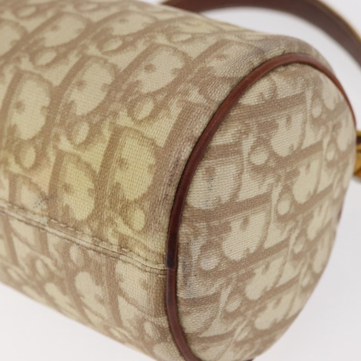 Christian Dior Vintage Trotter Romantique Diorissimo Coated Canvas, Beige, Canvas, Shoulder Bag