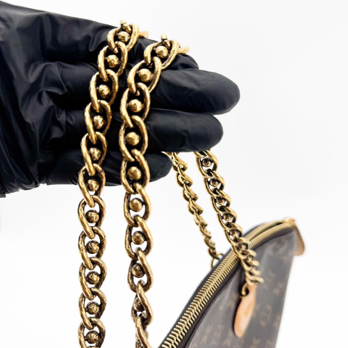 Louis Vuitton Lockit Chain Monogram Canvas, Brown, Canvas, Handbag