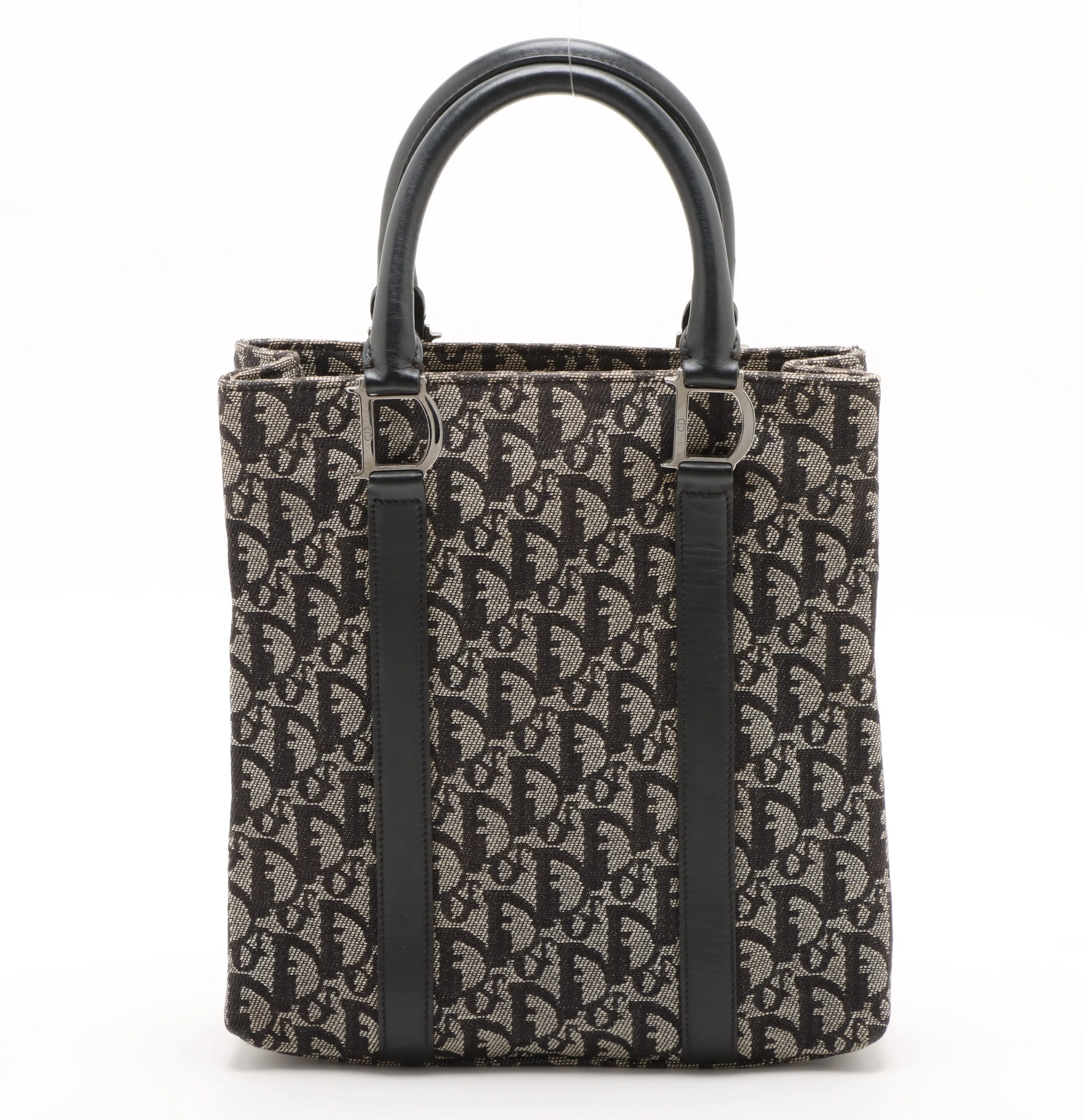 Christian Dior Trotteur Tote Bag Canvas, NAVY, CANVAS, Tote bag