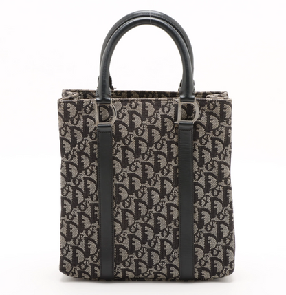 Christian Dior Trotteur Tote Bag Canvas, NAVY, CANVAS, Tote bag