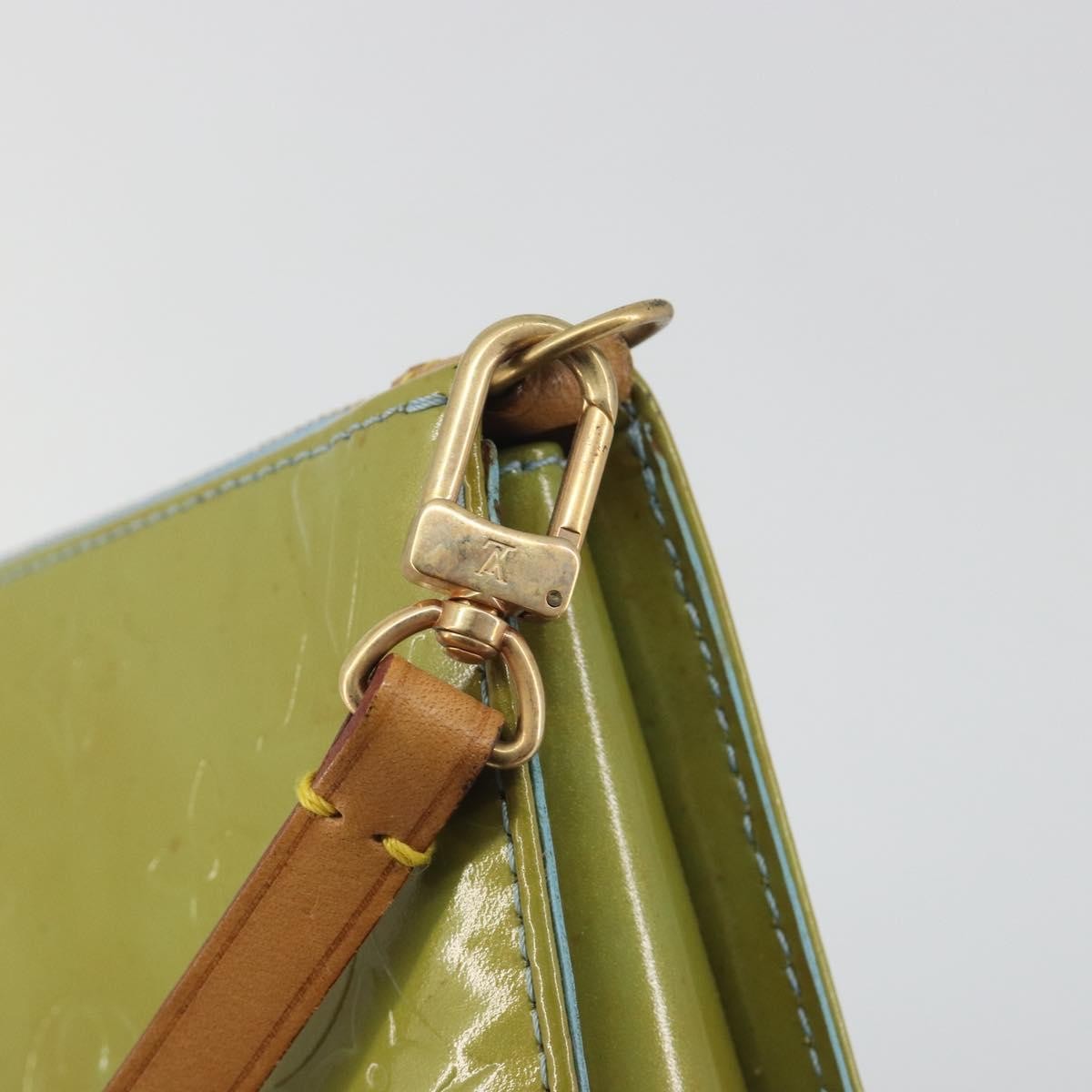 Louis Vuitton Lexington Pochette Monogram Vernis, Green, Patent Leather, Clutch