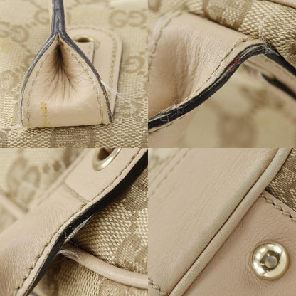 Gucci Princy Boston GG Canvas and leather, Beige, Canvas, Handbag