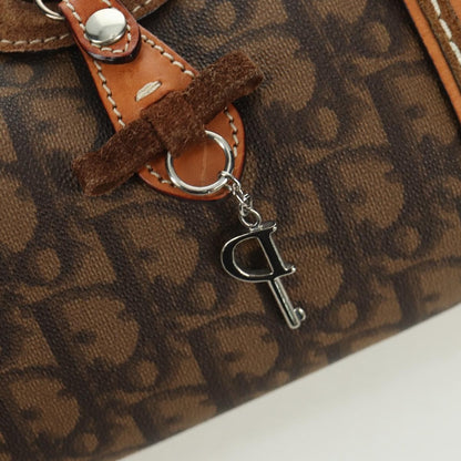 Christian Dior Vintage Trotter Romantique Boston Diorissimo Coated Canvas, Brown, Canvas, Handbag