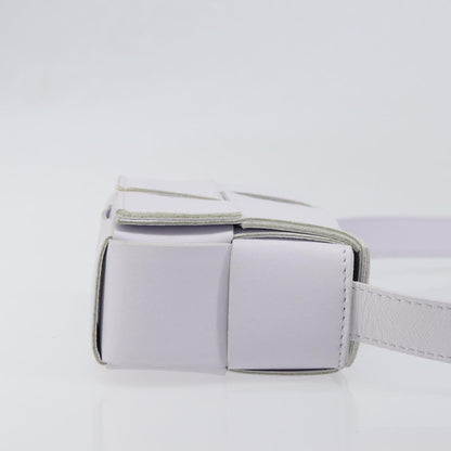 Bottega Veneta Cassette Maxi Intrecciato Leather, White, Leather, Clutch