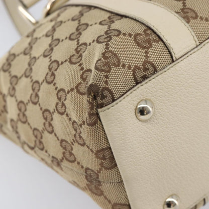 Gucci Abbey Zip Tote GG Canvas and Leather, Beige, Canvas, Handbag