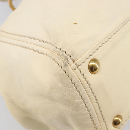 Miu Miu Beau Top Handle Leather, Beige, Leather, Handbag