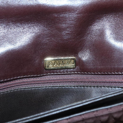Bally Handbag Quilted Suede, Brown, Suede, Handbag