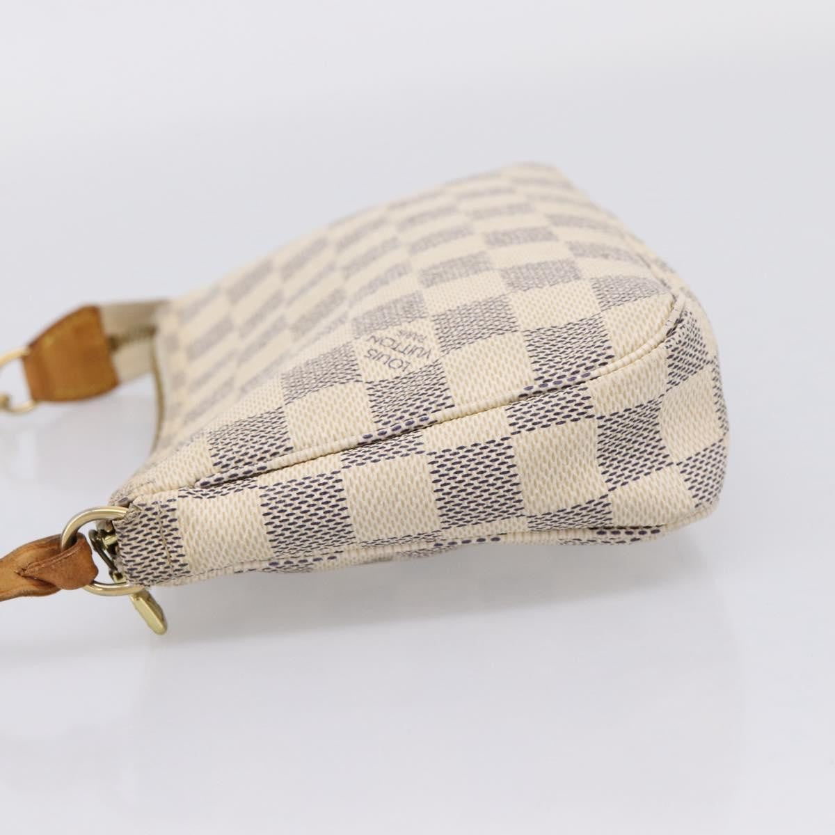 Louis Vuitton Pochette Accessoires NM Damier, White, Canvas, Clutch