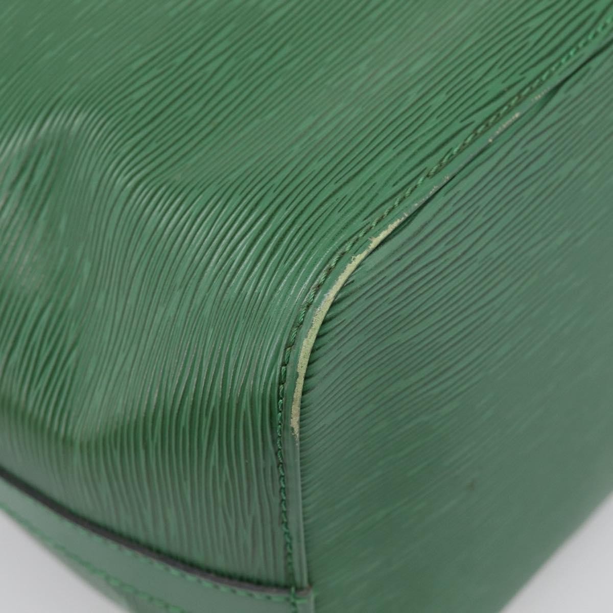 Louis Vuitton Petit Noe Epi Leather, Green, Leather, Handbag