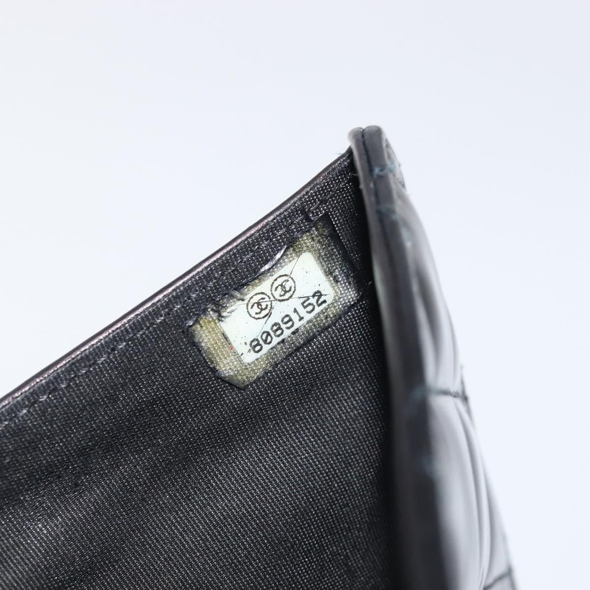 Chanel Brilliant CC French Quilted Patent, Black, Patent Leather, Wallet