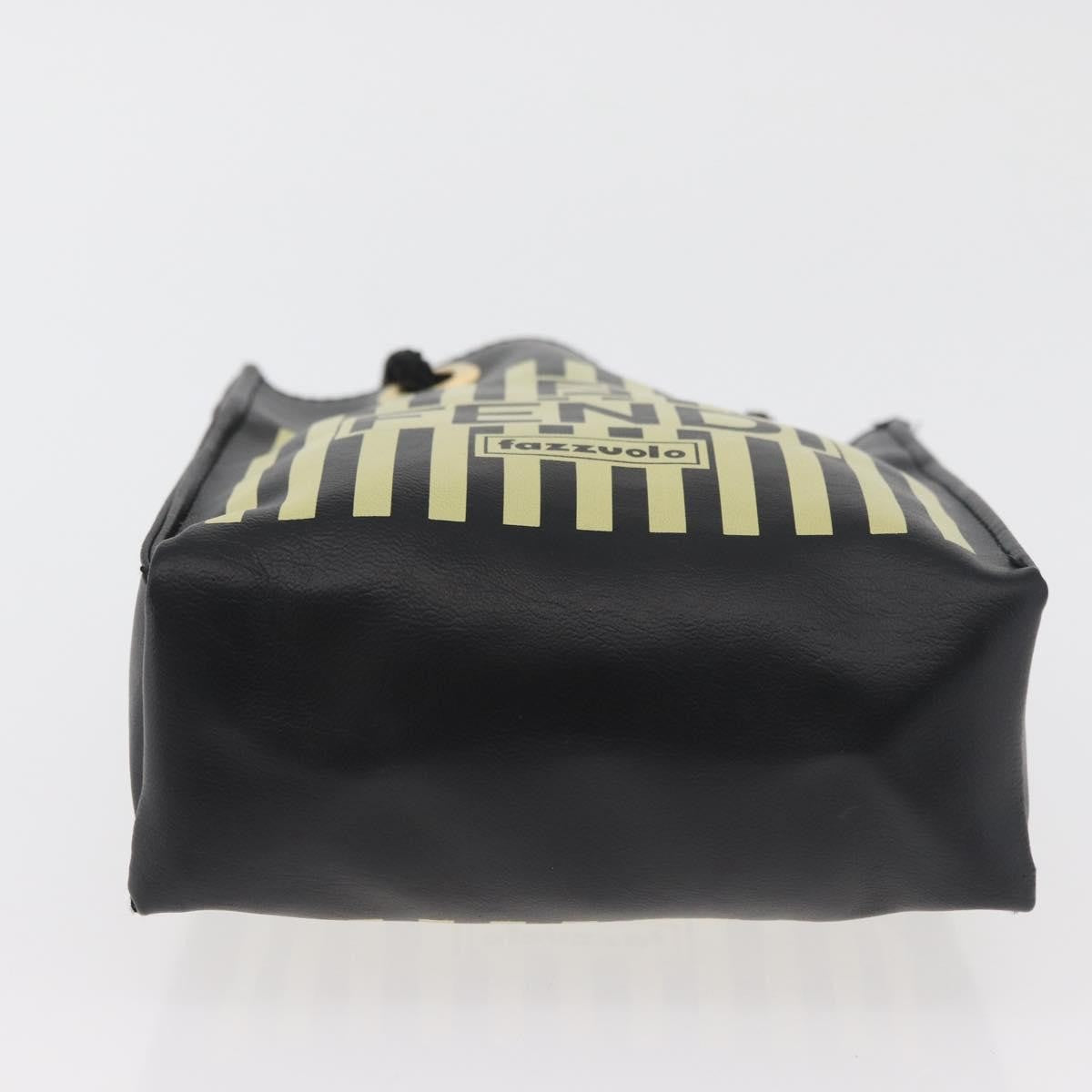 Fendi Fazzuolo Leather, Black, Polyester, Tote Bag