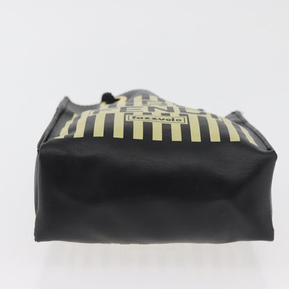 Fendi Fazzuolo Leather, Black, Polyester, Tote Bag