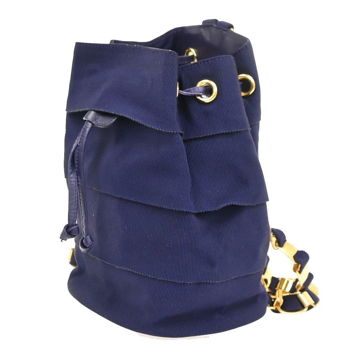 Salvatore Ferragamo Vara Chain Canvas, Purple, Canvas, Backpack