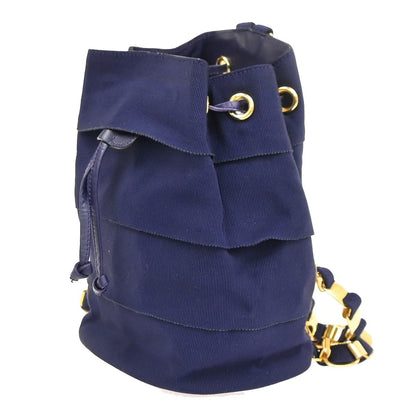 Salvatore Ferragamo Vara Chain Canvas, Purple, Canvas, Backpack