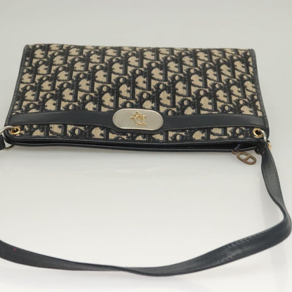 Christian Dior Vintage Trotter Canvas, Navy, Canvas, Shoulder Bag