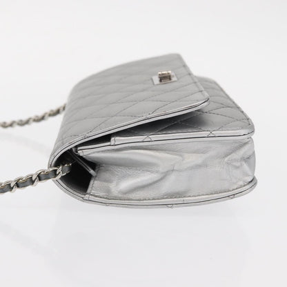 Chanel Reissue 2.55 Wallet on Chain Quilted Lambskin, Silver, Leather, Crossbody Bag