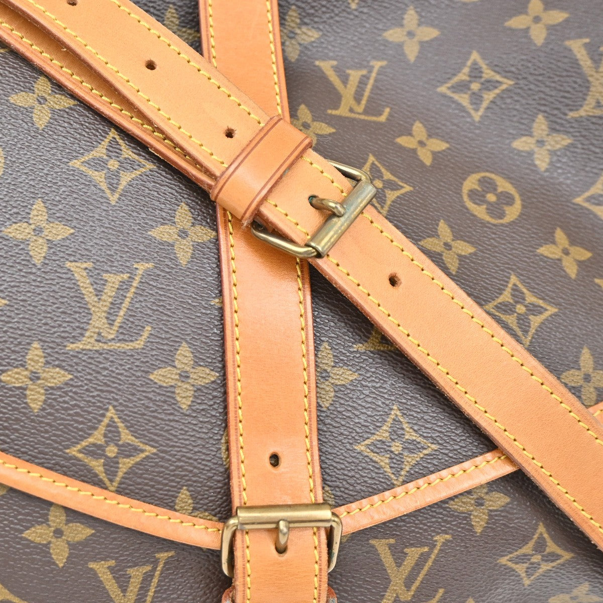 Louis Vuitton Saumur Monogram Canvas, Brown, Canvas, Shoulder Bag
