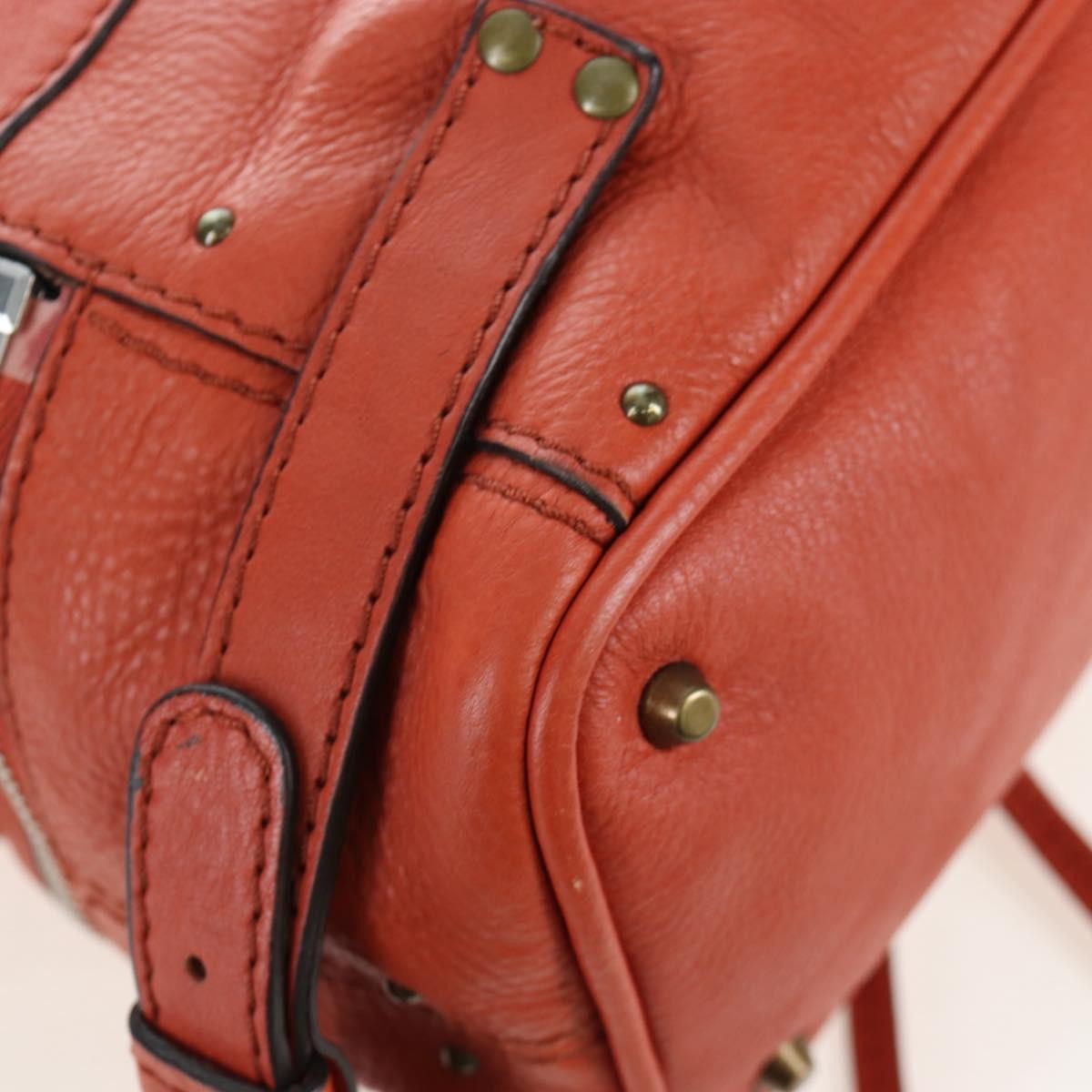 Chloe Paddington Leather, Orange, Leather, Tote Bag