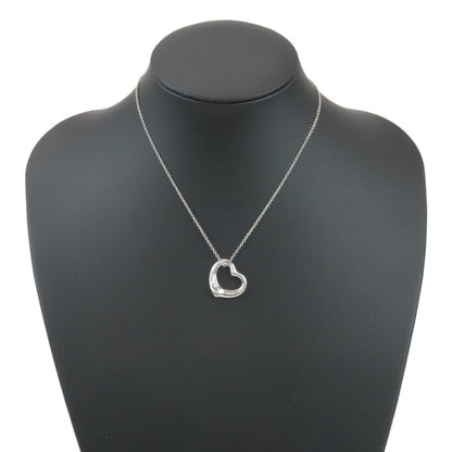 Tiffany & Co. Elsa Peretti Open Heart Pendant Sterling Silver, Silver, Sterling Silver, Necklace