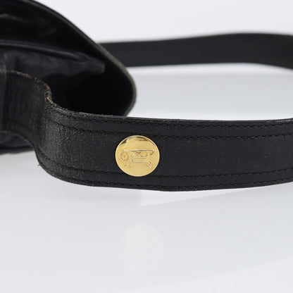 Celine Shoulder Leather, Black, Leather, Shoulder Bag