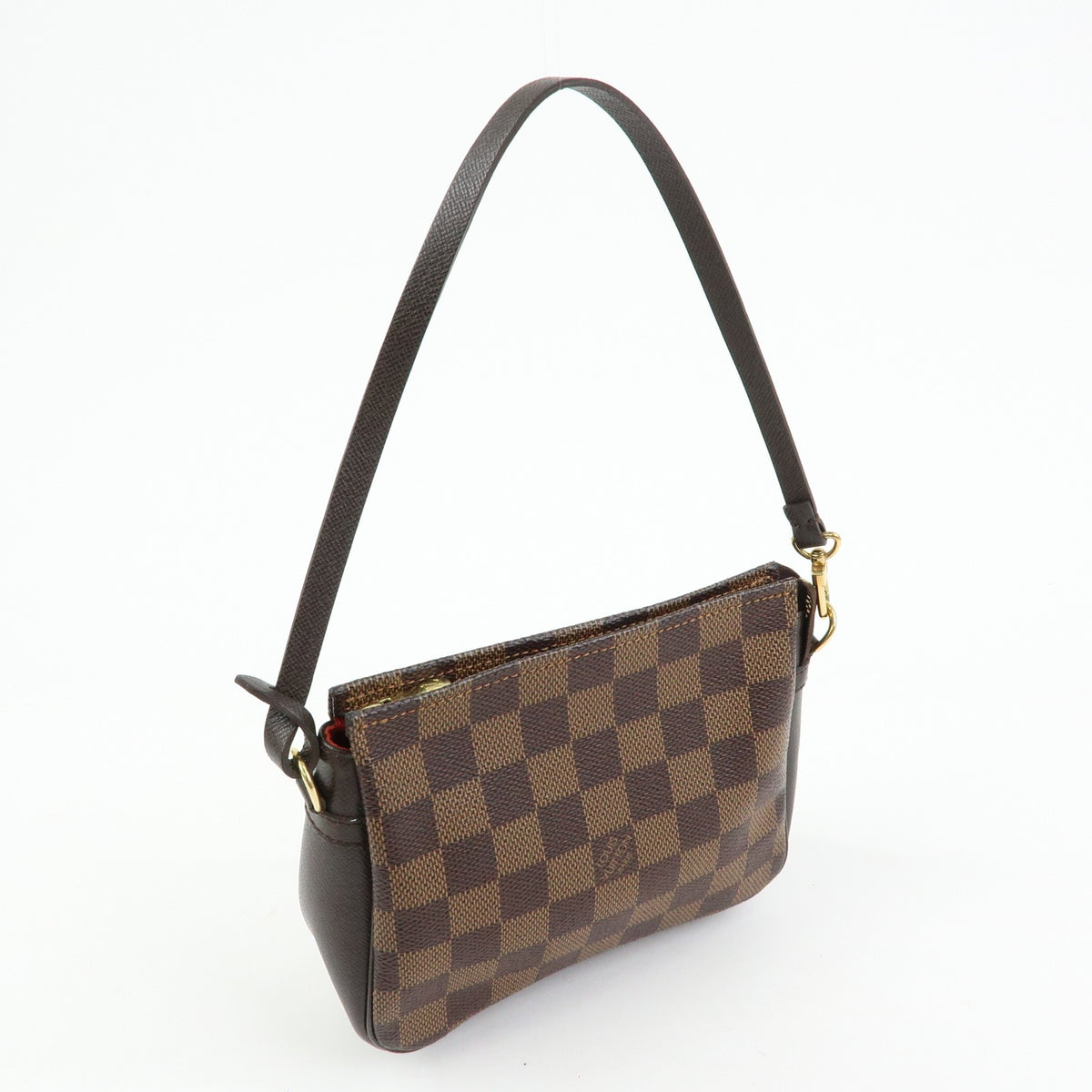 Louis Vuitton Trousse Make Up Damier, Brown, Canvas, Clutch