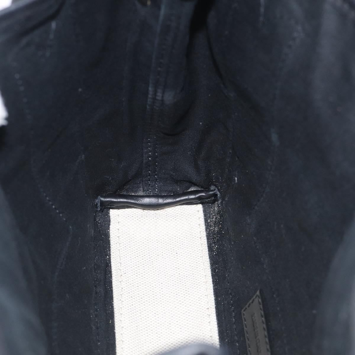 Balenciaga Navy Cabas Canvas with Leather, White, Canvas, Tote Bag