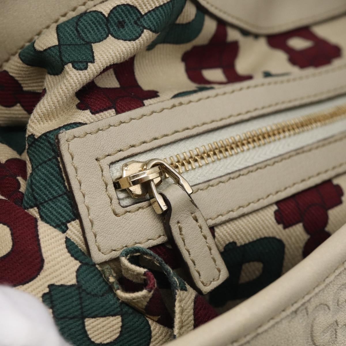 Gucci Jackie Leather, Beige, Canvas, Tote Bag