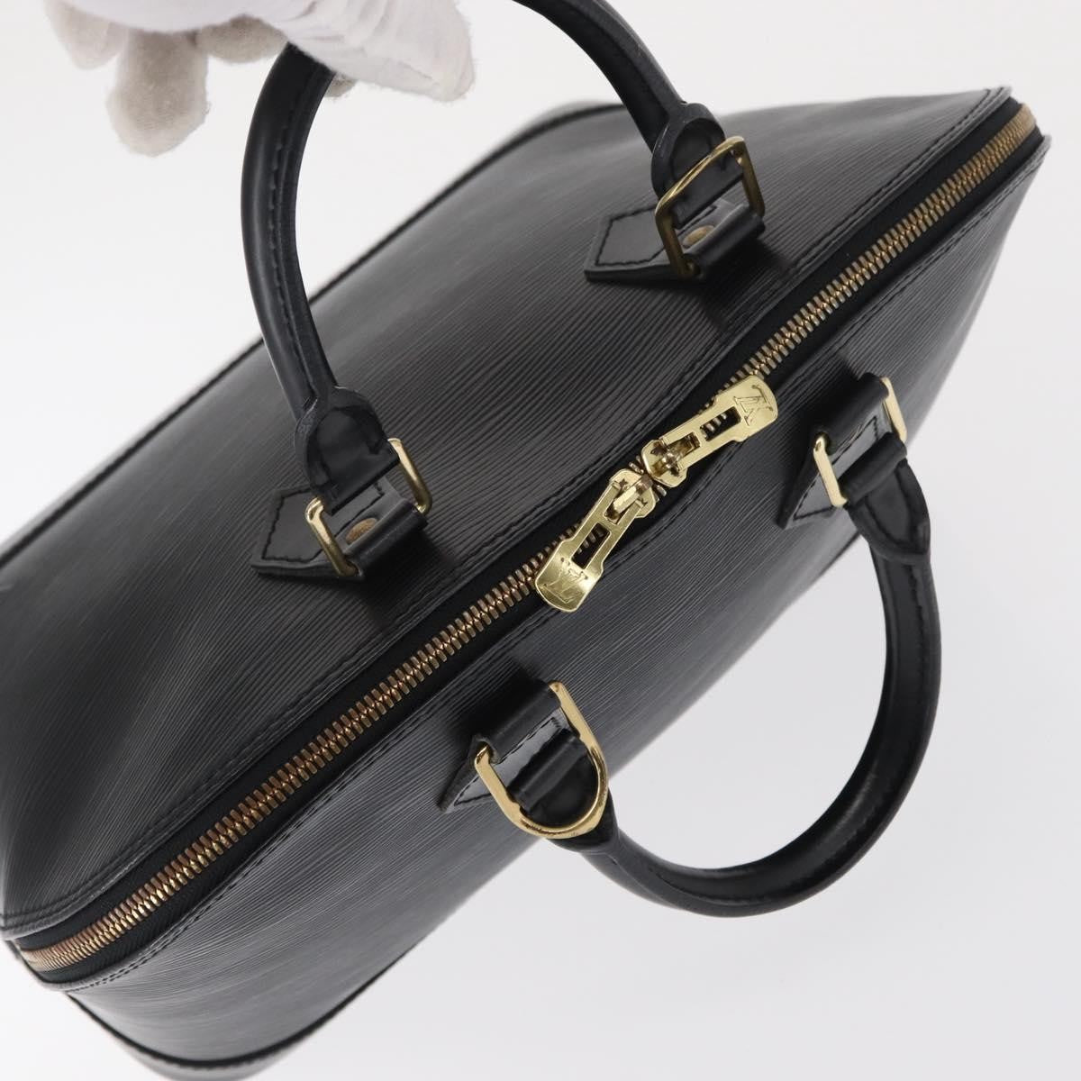 Louis Vuitton Alma Epi Leather, Black, Leather, Handbag