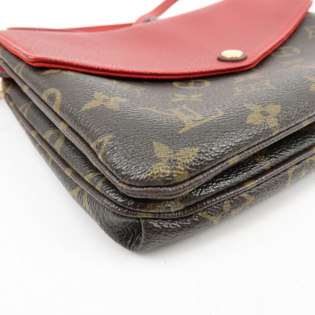 Louis Vuitton Twice Monogram Canvas and Leather, Brown, Canvas, Handbag