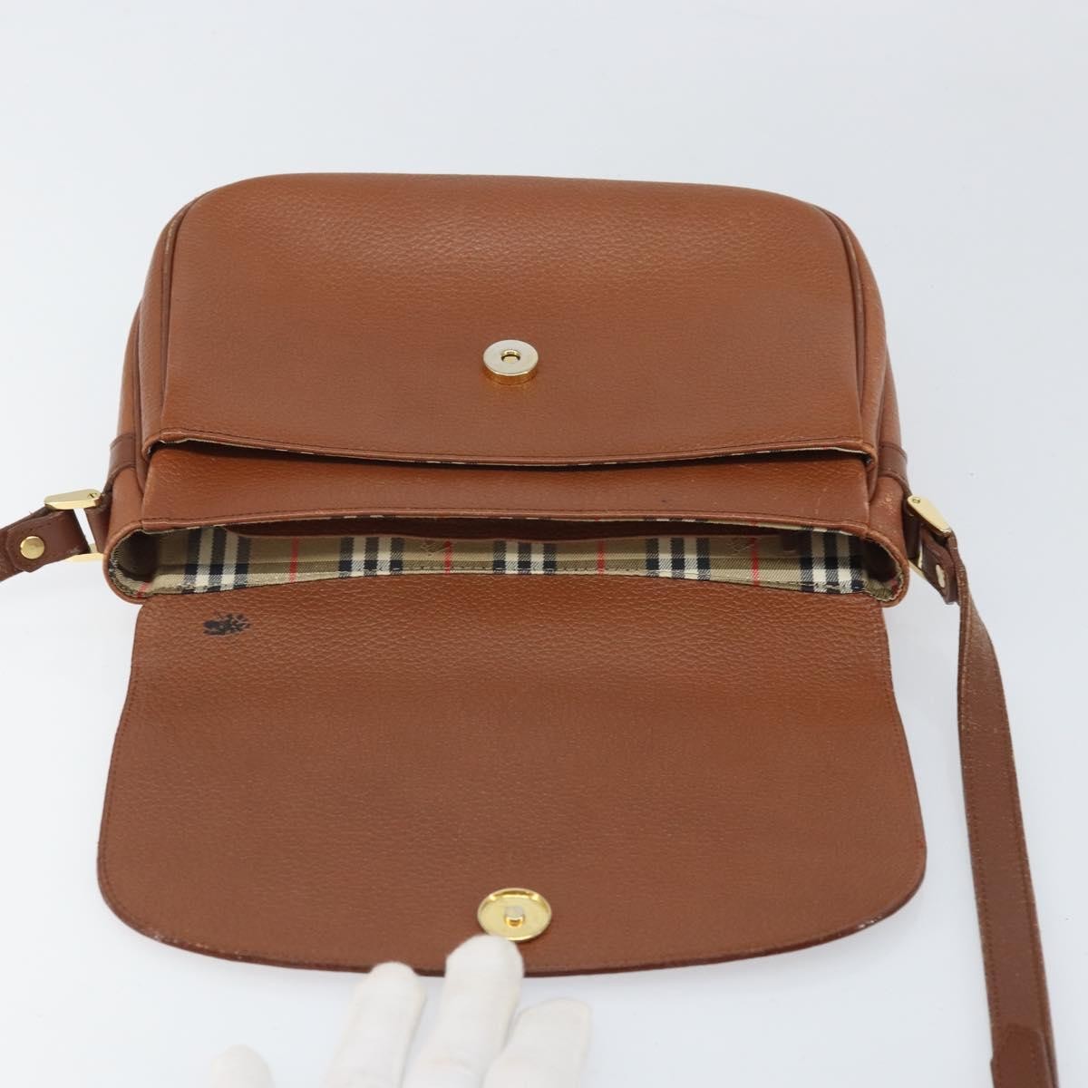 Burberry Vintage Leather, Brown, Leather, Shoulder Bag