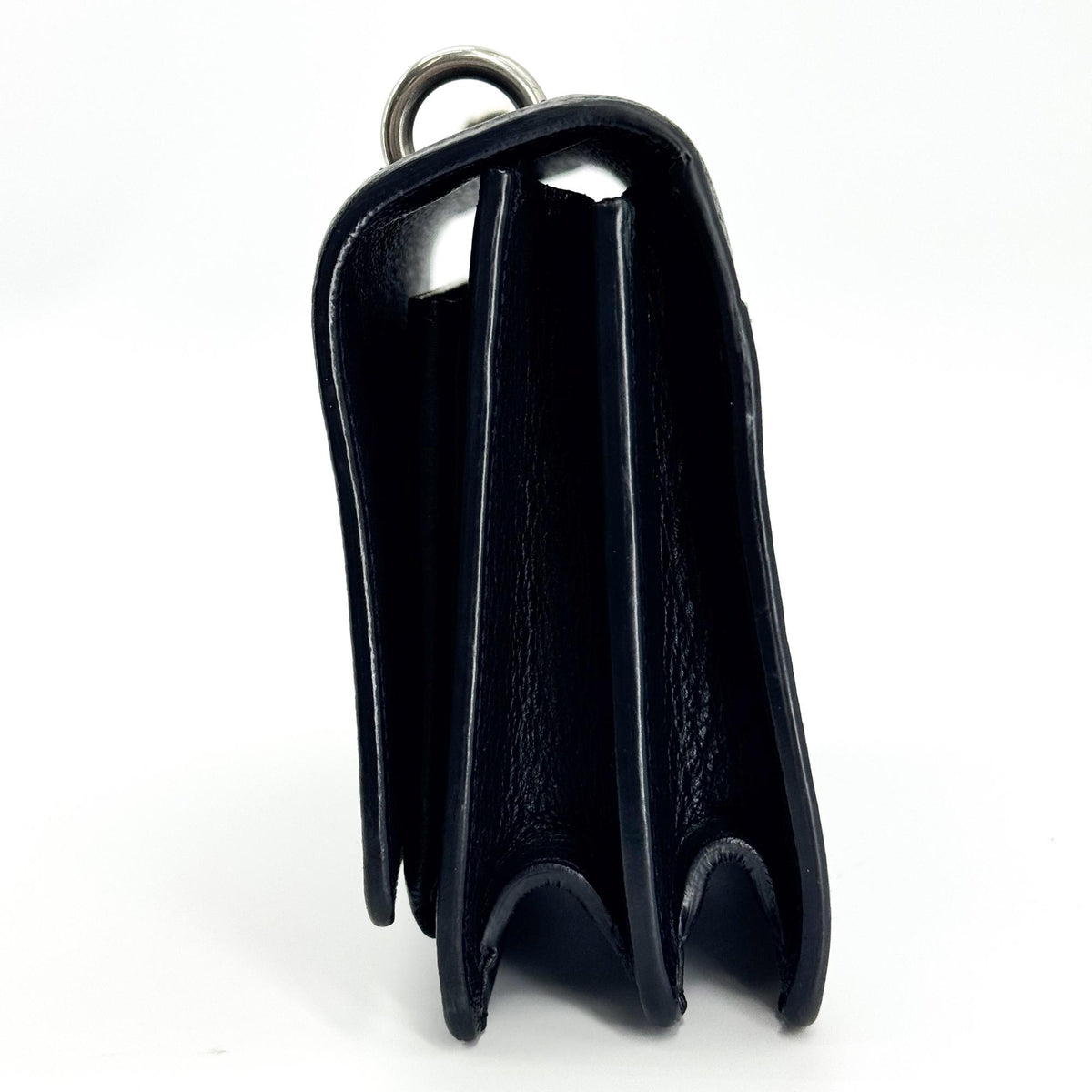 Saint Laurent Sunset Leather, Black, Leather, Crossbody Bag