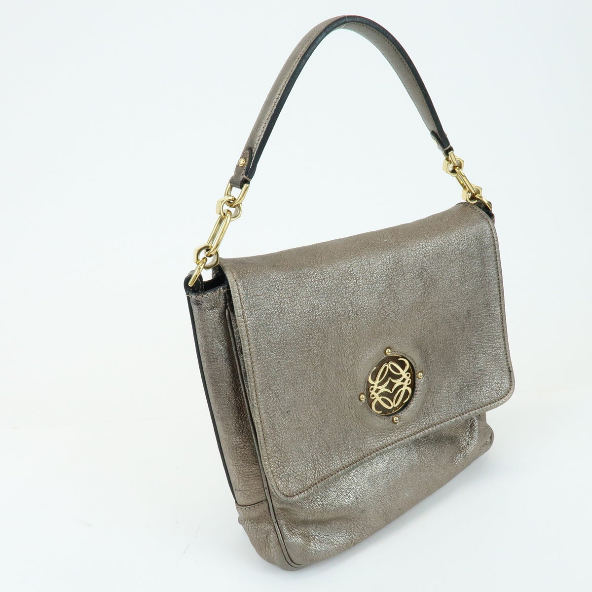 Loewe Shoulder bag Leather, Silver, Leather, Shoulder Bag