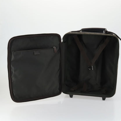 Gucci Web Trolley Rolling Luggage GG Coated Canvas, Beige, PVC, Travel Bag