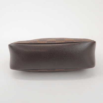 Louis Vuitton Trousse Make Up Damier, Brown, Canvas, Clutch