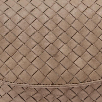 Bottega Veneta Intrecciato Shoulder Leather, Beige, Leather, Shoulder Bag