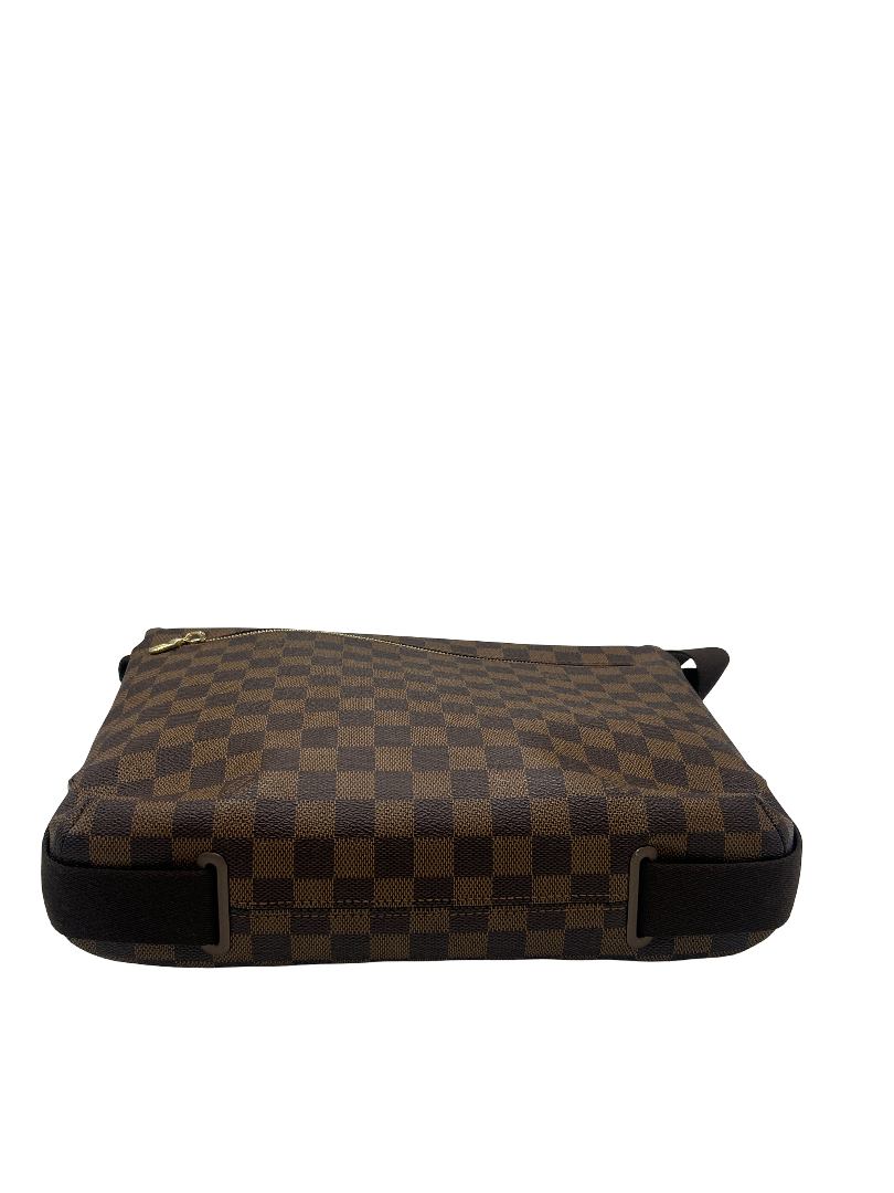 Louis Vuitton Brooklyn Handbag Damier, Brown, Canvas, Crossbody Bag