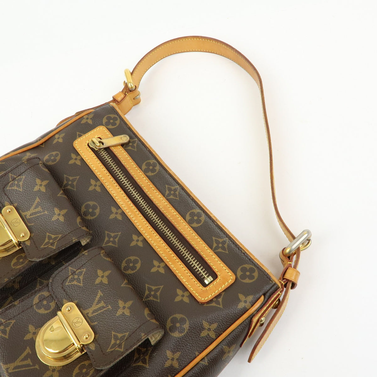 Louis Vuitton Hudson Monogram Canvas, Brown, Canvas, Handbag