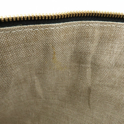 Gucci Bamboo Zip Pouch (Outlet) Leather, Black, Leather, Clutch