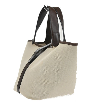 Hermes Picotin Toile and Leather, Beige, Canvas, Toiletry Case