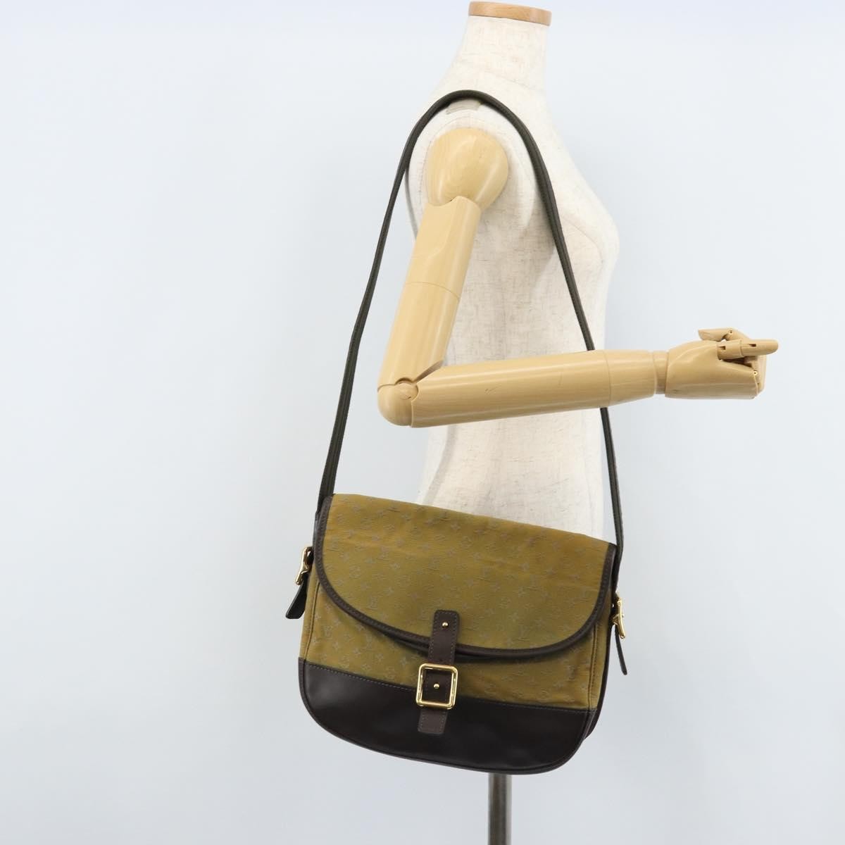 Louis Vuitton Marjorie Mini Lin, Khaki, Canvas, Shoulder Bag