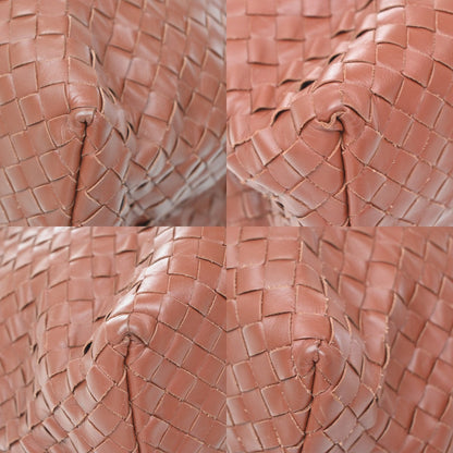 Bottega Veneta Belted Tote Intrecciato Nappa, Red, Leather, Tote Bag
