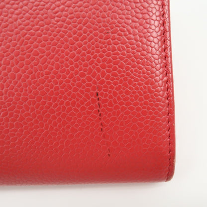 Chanel Timeless CC Flap Caviar, Red, Calfskin, Wallet