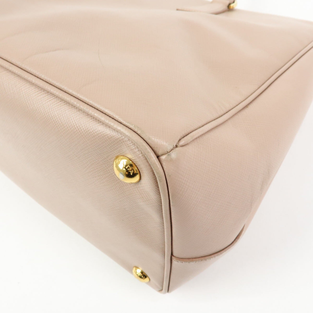 Prada Galleria Double Zip Saffiano Leather, Pink, Leather, Tote Bag