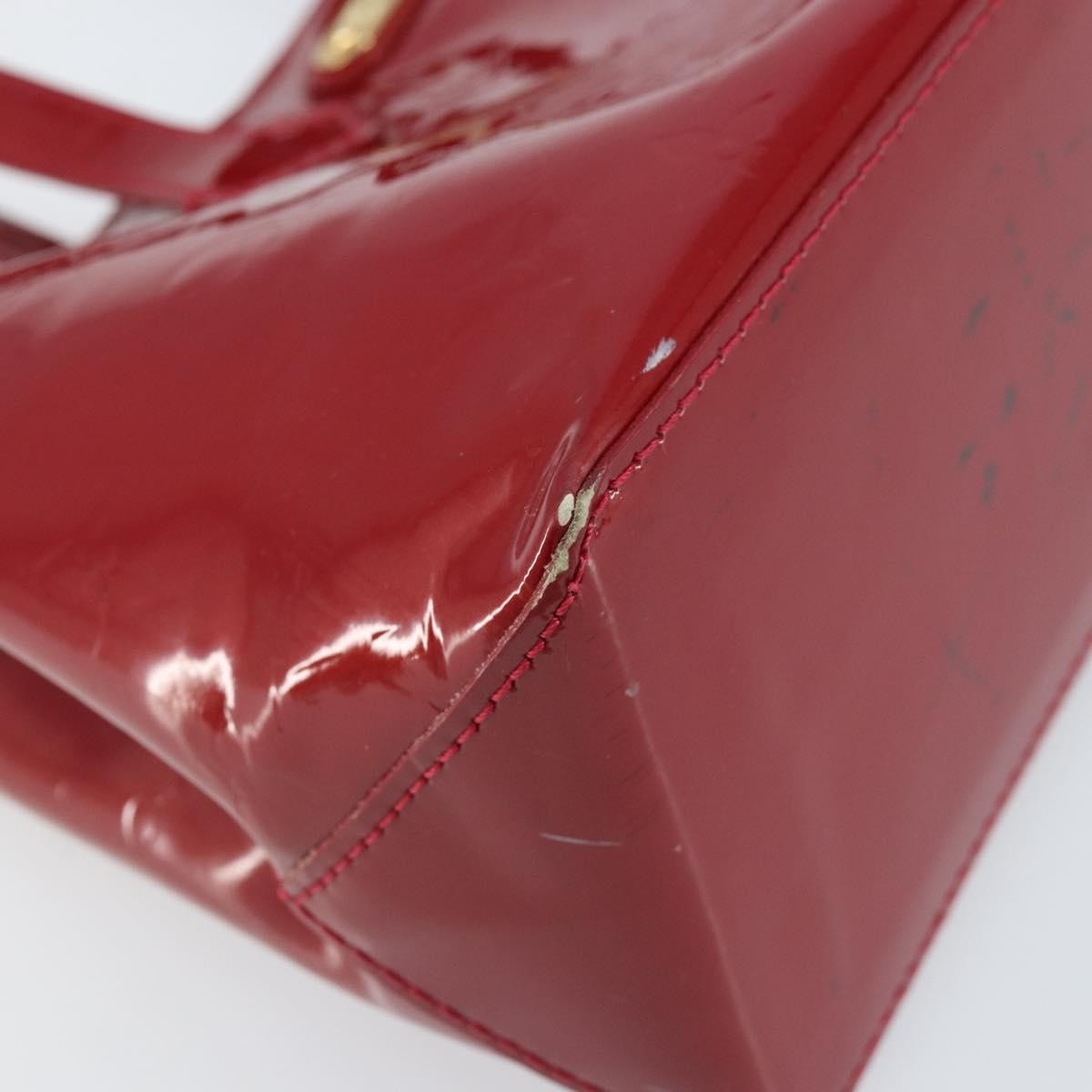 Louis Vuitton Wilshire Monogram Vernis, Red, Patent Leather, Handbag